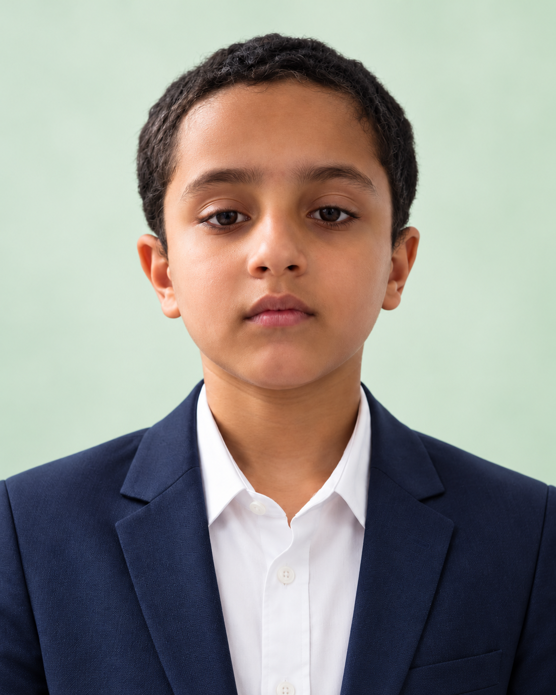 Vishwak Devaroy Muddam, founder of SkinPIN, wearing a navy blazer and white shirt